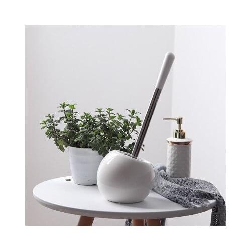 Creative Bathroom Toilet Brush Modern Fixture Eco Friendly Without Punching Toilet Brush Cleaning Escobilla Wc Home Products DH5