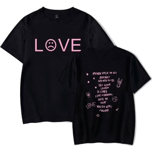 Rapper Lil Peep T Shirt Women T-shirt Love Print T Shirt Cool Streetwear Trend LilPeep Male Tee Fashion Hip Hop Mens T Shirt