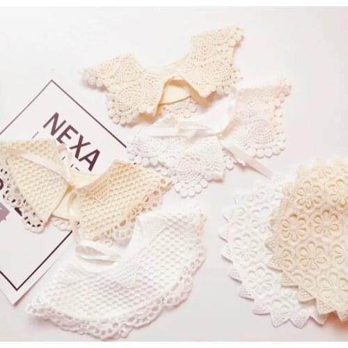 Ins Europe and America baby cotton lace saliva towel Princess retro bib royal beauty fake collar
