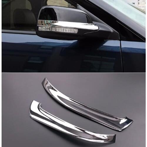 UBLUEE Chrome Side Rearview Mirror Rubbing Strip Cover Trim 2 Pcs Fit For Ford Explorer 2011 - 2018 ABS Accessories Interior