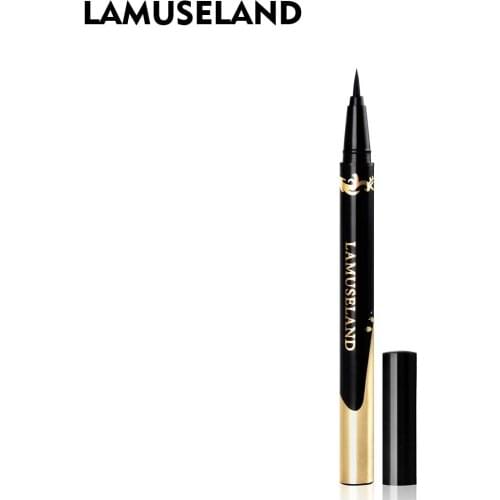 LAMUSELAND Long-Lasting Waterproof Liquid Eyeliner Big Eye-Liner High Quality Eyes Makeup Gold Lasting Cosmetic Pen #LA4005