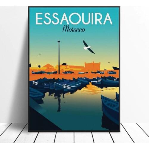 Morocco Canvas Print Wall Art Poster Picture Modern Minimalist Bedroom Living Room Decoration No Frame