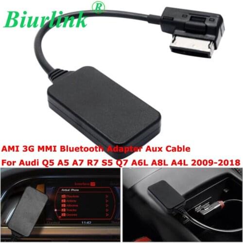 Biurlink AMI 3G MMI Media Interface Bluetooth Adapter Aux Cable For Audi Q5 A5 A7 R7 S5 Q7 A6L A8L A4L 2009-2018
