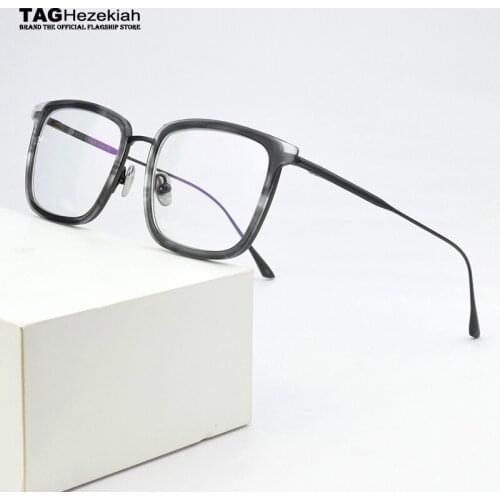 2020 new Brand Titanium Glasses Frame Men Square Prescription Eyeglasses Vintage Myopia Optical Spectacles retro Eye Glasses Men