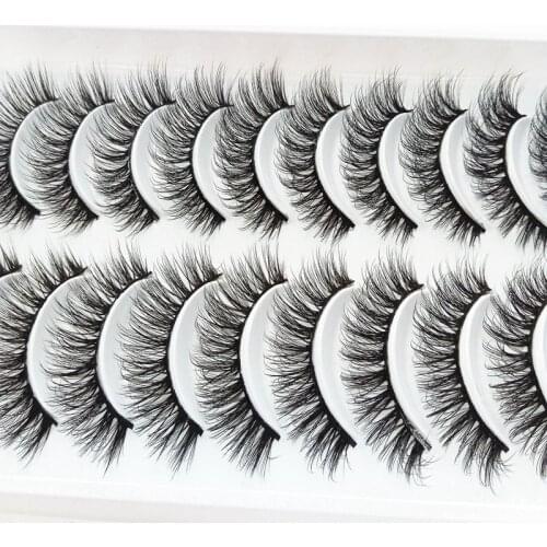 HBZGTLAD 10 pairs natural false eyelashes fake lashes long makeup 3d mink lashes extension eyelash mink eyelashes for beauty 57