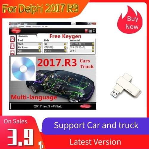 NEW 2017.R3 Free active Software latest 2017.3 for delphis 150e 2017.R3 multidiag for vd ds150e for car and truck without keygen