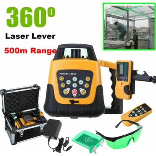 NEW ROTARY/ROTATING GREEN LASER LEVEL KIT WITH CASE 500M range