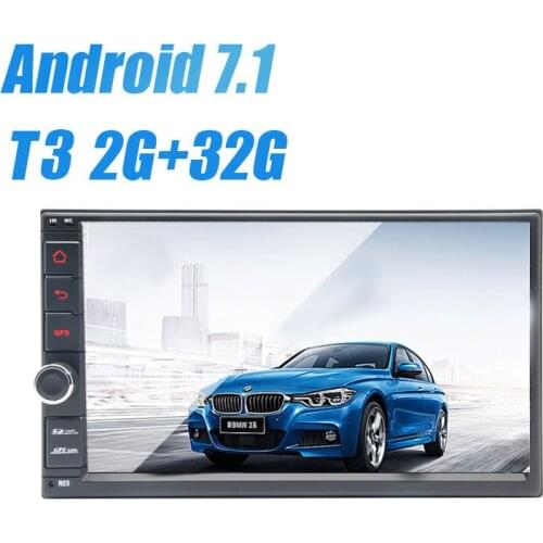 Oual Core 7 "2 DIN Android 7.1 Car without DVD Radio Multimedia Player 1024 * 600 Universal GPS Navigation Auto Radio Stereo Aud