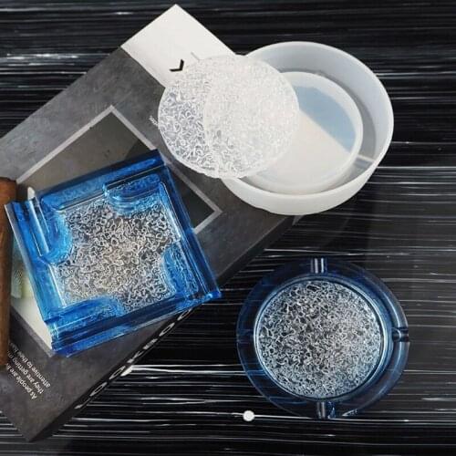 Water Wave Ripple Cigar Ashtray Resin Mold Air Bubble Ashtray Home Decor Molds