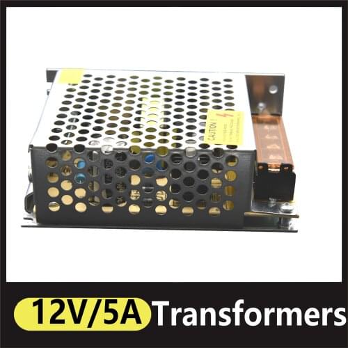 Lighting Transformer Switch LED Power Supply AC-DC 220V TO 12V 5A Strip Switching Power Suply Strip Adapter For CCTV Driver