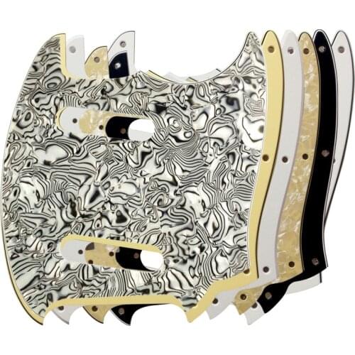 Pleroo Guitar Parts With 12 Screws For FD Mustang Guitar Pick Guard No Control Hole Best Quality Guitarra Scratch Plate