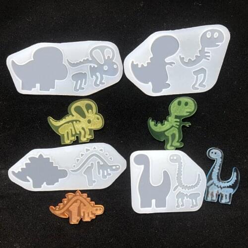 Transparent Silicone Mould Dried Flower Resin Decorative Craft DIY Various dinosaur skeletons Mold epoxy resin molds for jewelry