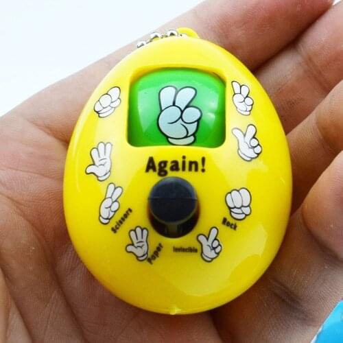 Family Game Rock Paper Scissors Play Toy Keychain Scissor Paper Stone Toys Key Chain Egg Key Ring Rock Paper Scissors J0476