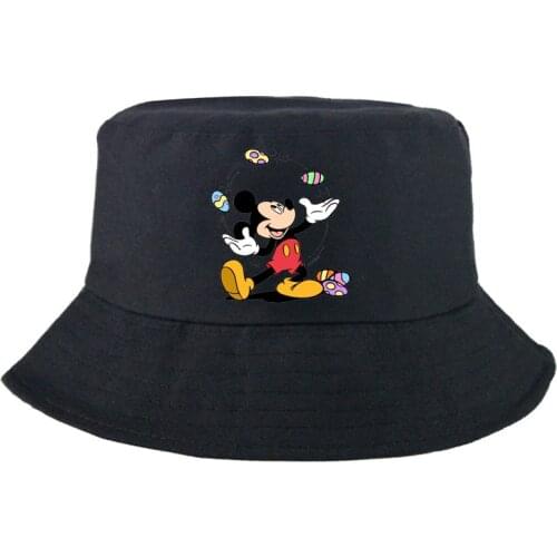 Disney Mickey Mouse Bob Hat Casual Summer Beach Hat Colorful Outdoor Panama Cap Cotton Sunscreen Unisex Kids Fashion Printing