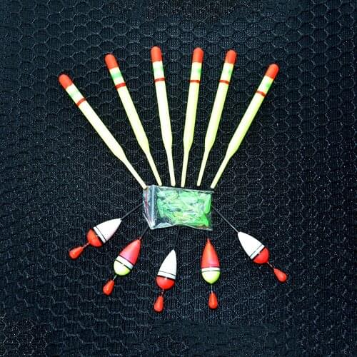 TOPIND 15pcs assorted Sizes Lot Fishing Lure Floats Bobbers Slip Drift Tube, 2 sets/bag Fishing Floats with rubbers