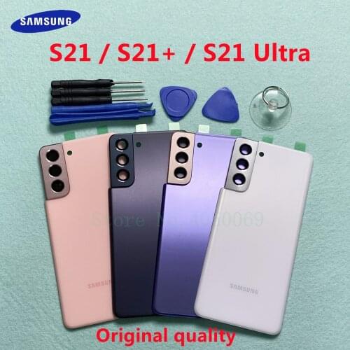 Original Quality Battery Door Back Cover Glass Plate Housing For Samsung Galaxy S21 & S21 Plus & S21 Ultra Rear Case Plastic
