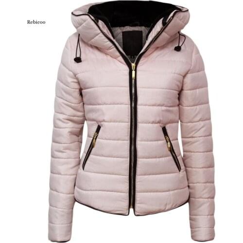 Woman Parkas Winter Puffer Jacket Parka Women Collar Windbreak Coats Causal Slim Fit Solid Color Winter Coat Parkas