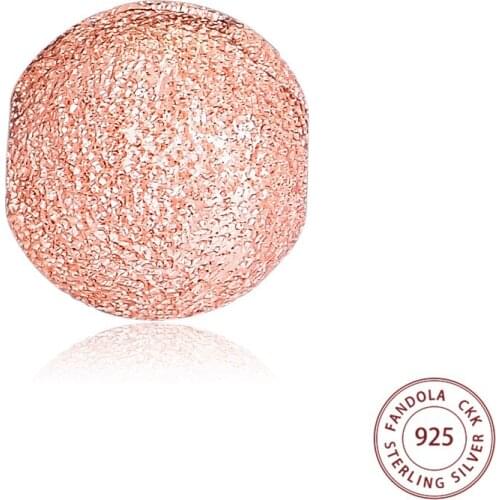 Fandola 925 Sterling Silver Matte Brilliance Clip Charm Fit Original Bracelet Women DIY Beads for Jewelry Making bijoux