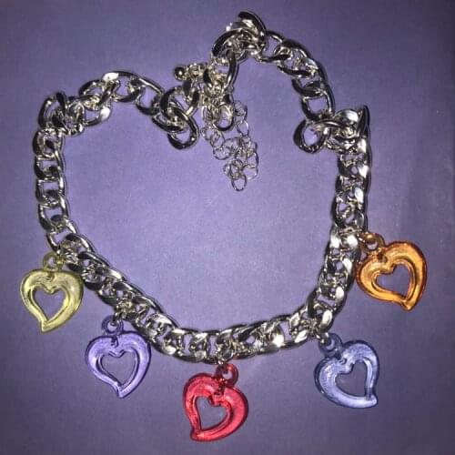 Love Pendant Choker Necklace for Women Color Womens Neck Chain Hollow Out Kpop Goth Chains and Necklaces Gothic Punk Friends