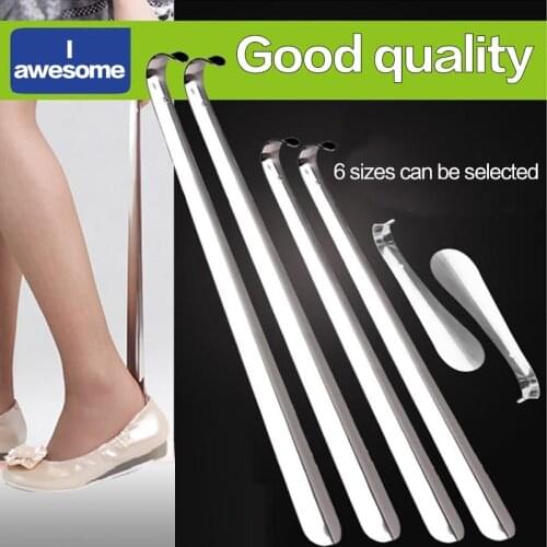 1 Pcs Long Professional Durable Handle Professional 16/30/42/58/70/80cm Metal Silver Color Shoe Horn Lifter Shoespooner Shoehorn