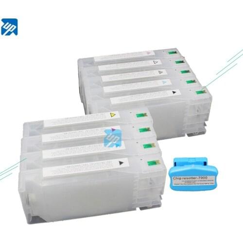 350ml 9 x refillable ink Cartridge For epson 7890 9890 pro7890 pro9890 with resettable chip and chip resetter