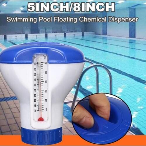 5 Inch Swimming Pool Thermometer Disinfection Automatic Dispenser Chemical Floating Applicator Pump Chlorine