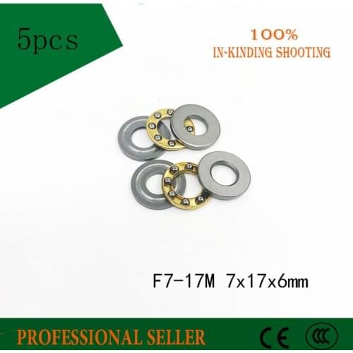5pcs F7-17M 7*17*6mm Axial shaft Thrust ball Bearing assembly plane thrust bearing
