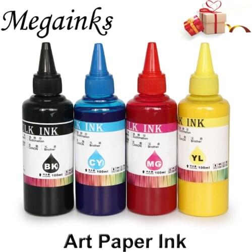 100ML 500ML /Bottle Art Paper Pigment Ink for All Brand Flatbed Inkjet Printer for Mimaki for Mutoh DX4 DX5 DX6 DX7 Printhead