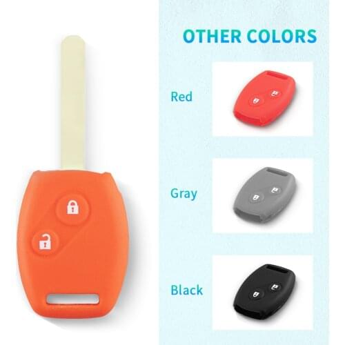 KEYYOU 30X 2 Buttons Silicone Car Key Case Cover Protector FOB For Honda CIVIC JAZZ Pilot Accord CR-V Car Styling Remote Case