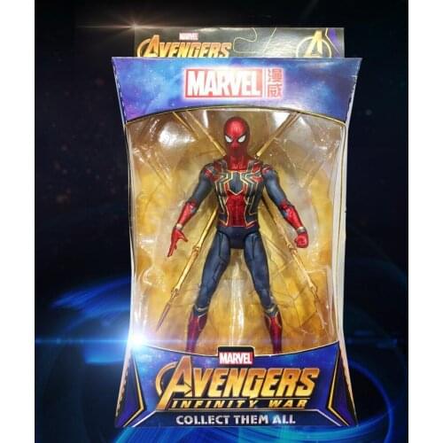 Spiderman Marvel Avengers Infinity War Iron Spider 18cm BJD Super Hero Figure Model Toys for Children