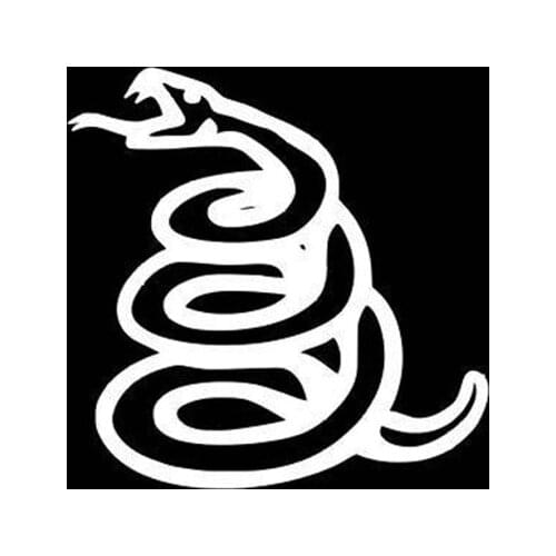 Black/Sliver Coiled Snake Sticker waterproof decals Car Styling Accessories Window Decor Removable S1068