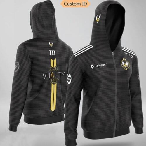CSGO E-Sports Team Vitality Top Quality Uniform Jerseys Streetwear Clothing Custom ID Hoody For Men Women Hoodies Sweatshirt