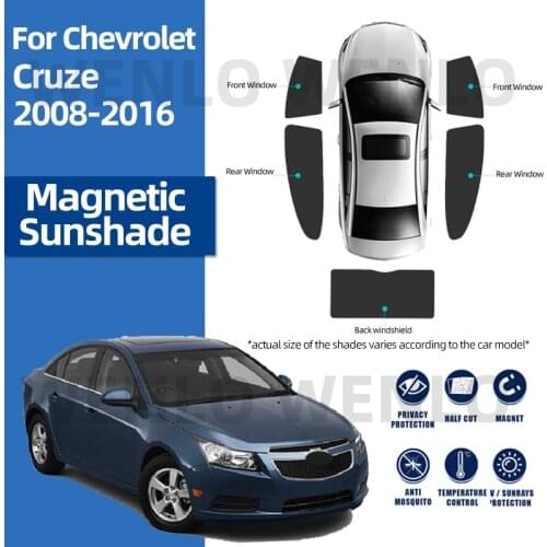 For Chevrolet Cruze Sedan J300 2008-2016 Front Windshield Car Sunshade Side Window Blind Sun Shade Magnet Visor Mesh Curtains