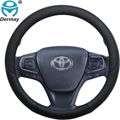 For Toyota Caldina Car Steering Wheel Cover Micro Fiber Leather Anti-slip 100% DERMAY Brand Auto Accessories
