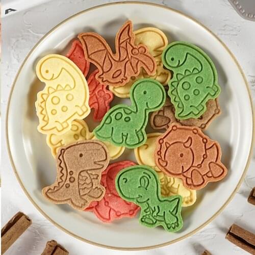 Dinosaur Cookie Cutter Mold for Baking Dinosaur Molds Fondant Cake Cutters Gingerbread Dino Forms For DIY Cookies Cakes Tools