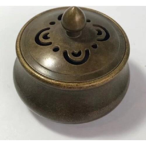 China Collect Copper Sculpture SandalWood Incense Burner Metal Crafts Home Decoration#5
