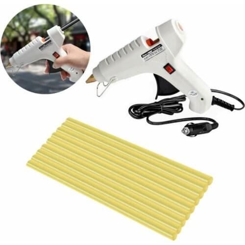 12V 60W DIY Hot Melt Glue Gun with 9 pcs Glue Sticks Car Charger Glue Gun Repair Heat Gun for Dent Removal Paintless Dent Repair