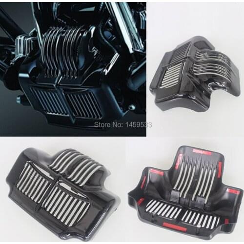 Motorcycle Black Stock Oil Cooler Cover fit for Harley Touring Road King Electra Road Street Glide Trikes 2011-2015