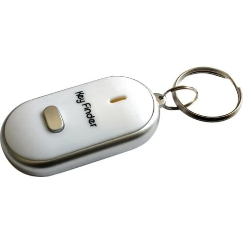 Mini Whistle Anti Lost KeyFinder Alarm Wallet Pet Tracker Smart Flashing Beeping Remote Locator Keychain Tracer Key Finder + LED