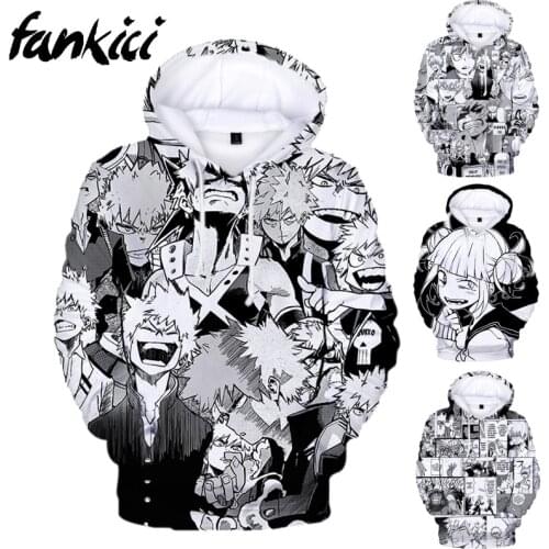 Boku No Hero Academia 3D Hoodies Women Men Casual Sweatshirts Bakugou Deku Collages Hooded Harajuku Streetwear Couple Clothes