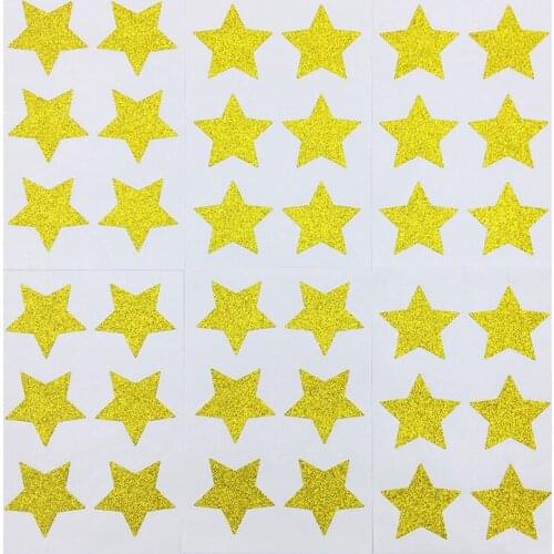 30pcs Gold 35mm Self Adhesive Glitter Star Sticker Card Making Craft Diy Christmas Birthday New Year Gift Decoration Kits