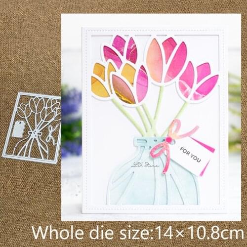 New Design Craft Metal stencil mold Cutting Dies TULIP COVER PLATE scrapbook die cuts Album Paper Card Craft Embossing