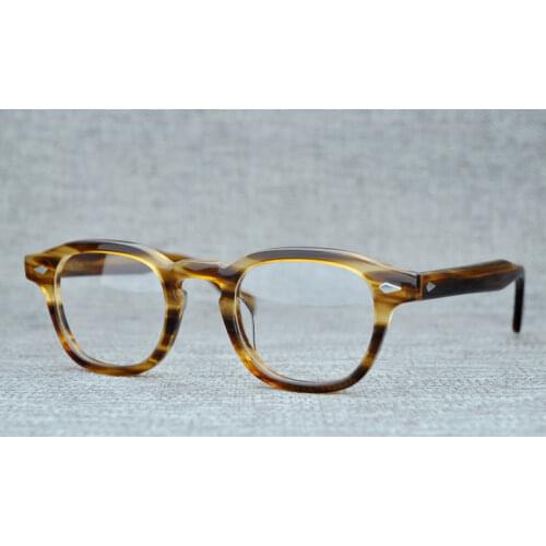 Belight Optical Men Women Italy Acetate Small Square Retro Vintage Prescription Eyeglasses Spectacle Frame Eyewear LEMTOSH