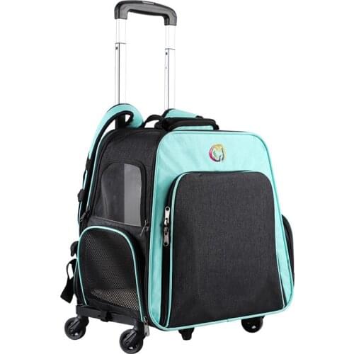 Cat Carrier Large Space With Tie Rods Can Be Expanded Soft Lamb Velvet Inner Cushion Durable Backpack for Pet Dog Draggable