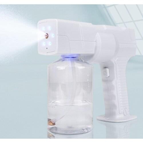 Mist Gun, Handheld Rechargeable Nano 21oz Large Capacity Blue Light Electric Sprayer Adjustable Fogger for Home, Office, Car