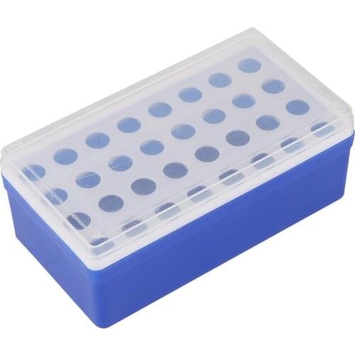 Plastic 32 Sockets 5ml Centrifuge Tube Holder Rack With Clear Cover Laboratory Test Tube Bracket Box Laboratory Supplies 1 Pc