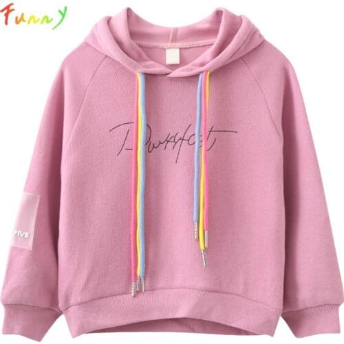 Causal Hoodies for Teen Girls Autumn Winter 2020 Girl Pullovers Solid Hooded Childrens Hoodie Long Sleeve Kids Sweatshirt
