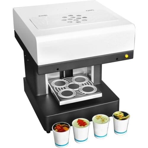 4-cup Selfie Coffee Printer Food Printer for Cocktail Latte Coffee Cake Pizza Bread Macaron