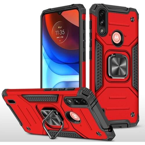 Shockproof Case for E7 Power 2021 Armor Bumper Back Phone Cover Moto E7 E 7 Power Luxury Case for Moto E7 7E Power Stand Etui