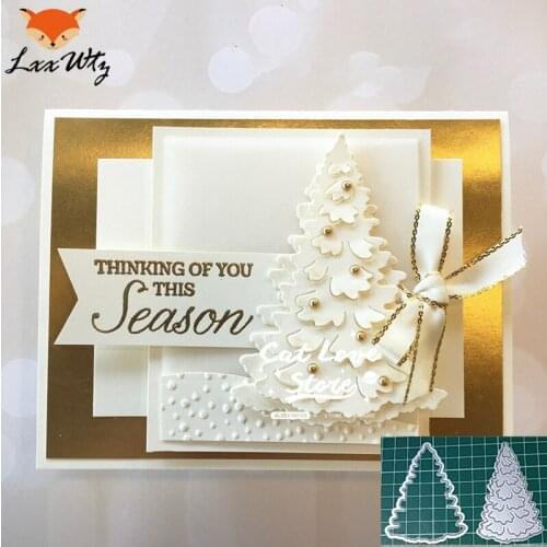 Christmas tree metal dies cutting for scrapbooking DIY decoratieve Embossing fustelle albero natale Handwerk Template